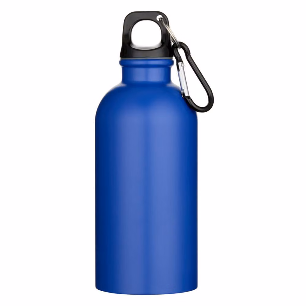Floso Oregon Matte Stainless Steel Carabiner Water Bottle, 400ml, Blue – 2