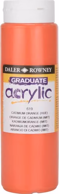 Daler Rowney Graduate Acrylic Paint Cad Orange Hue 500ml