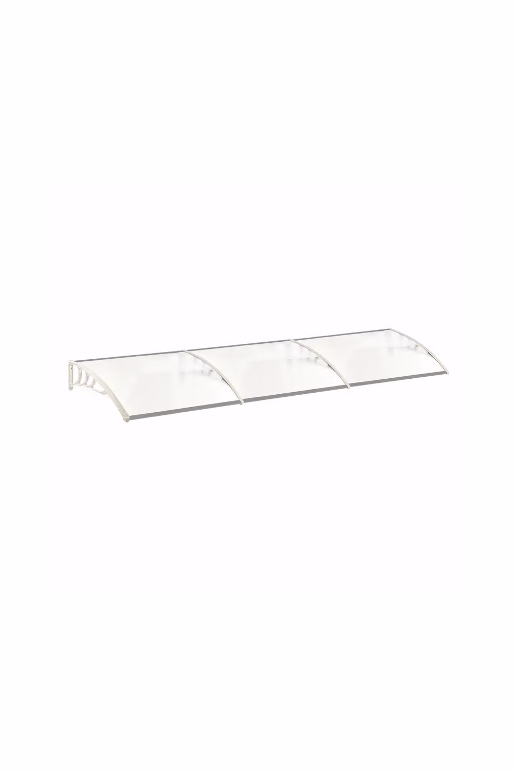 Living and Home Window and Door Awning Canopy, White Polycarbonate and Aluminium Wall-Mounted Cover for Porch, Patio or Deck – 3