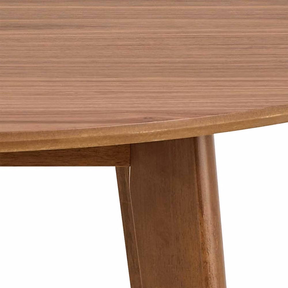 Wyld Haus Saffron Small Round Dining Table in Walnut Effect Natural Brown – 5