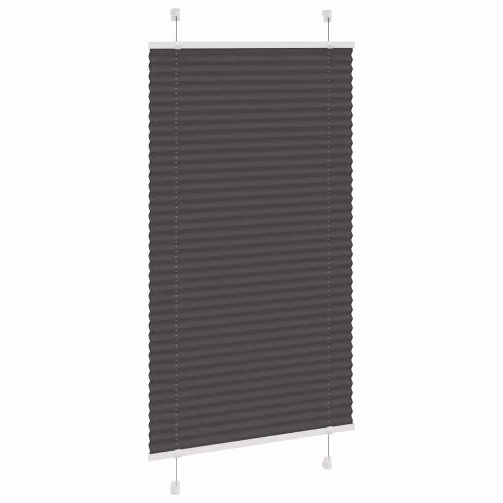 Berkfield Home Single Pleat Semi-Transparent Polyester Blind in Black, W: 79.4 cm, H: 100 cm – 3