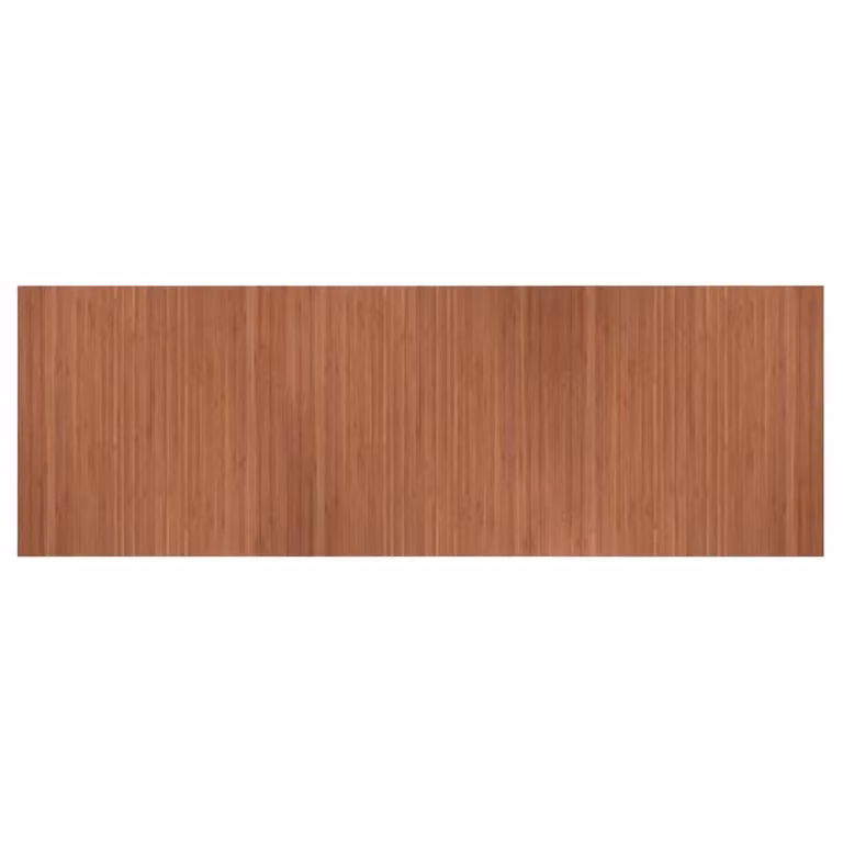 Berkfield Home Rectangular Bamboo Rug in Brown, W: 100 cm, L: 300 cm