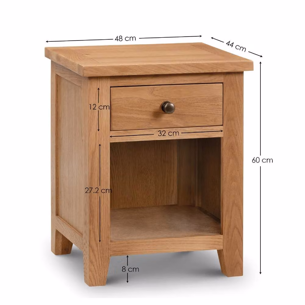 Cheshire Premium Kingsley 1 Drawer Bedside Unit in Brown – 5