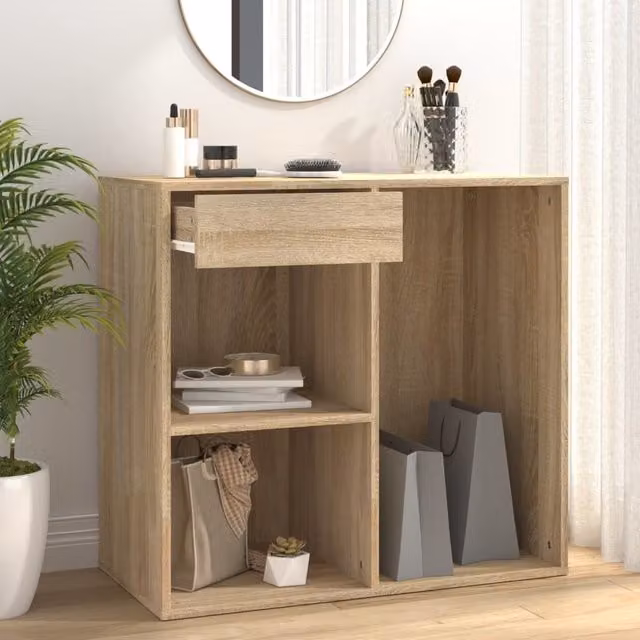 Berkfield Home Cosmetic Cabinet in Sonoma Oak Brown, W/D/H: 80 x 40 x 75 cm – 1
