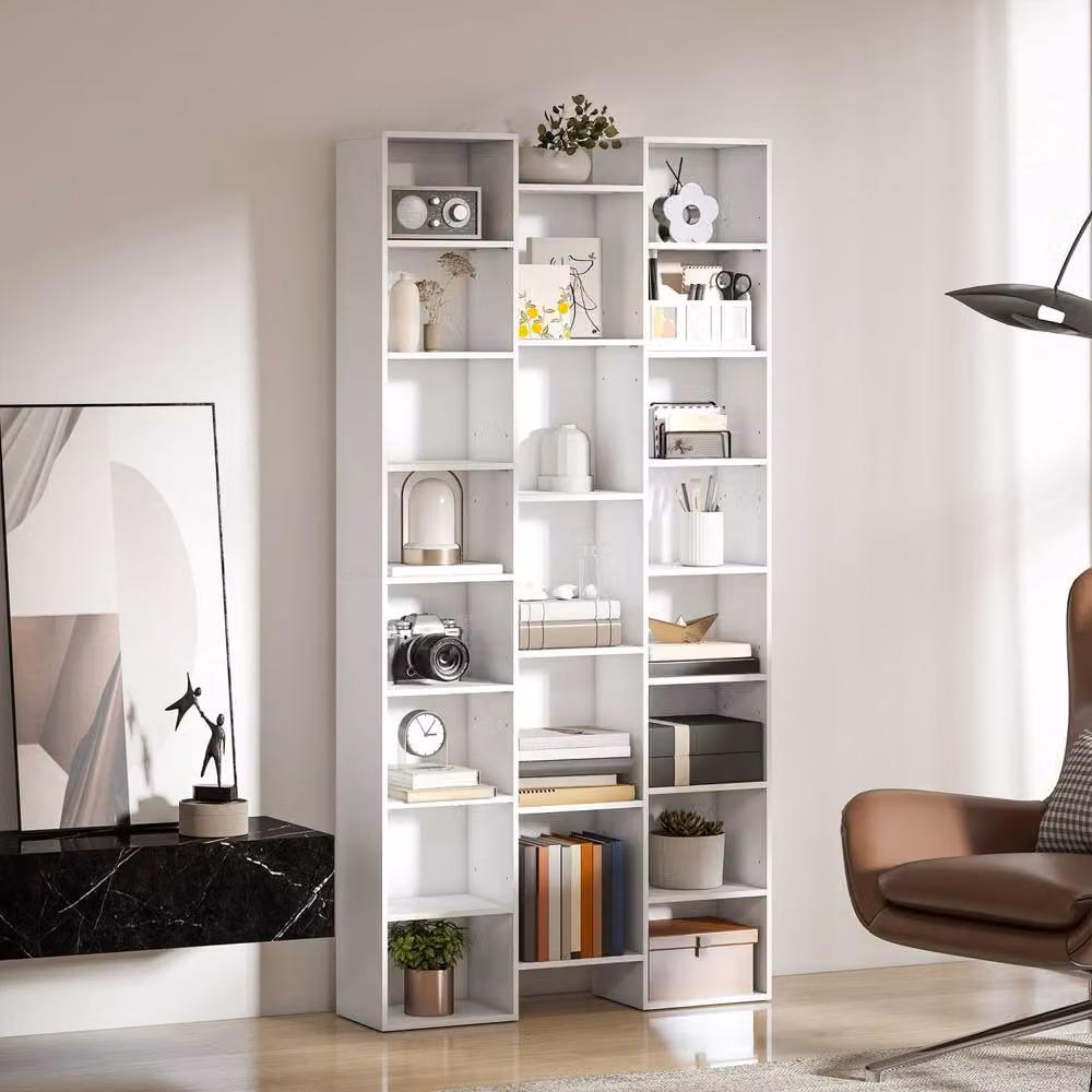 Wyld Haus Elpa 21 Compartment White Storage Bookcase with Adjustable Shelves – 4