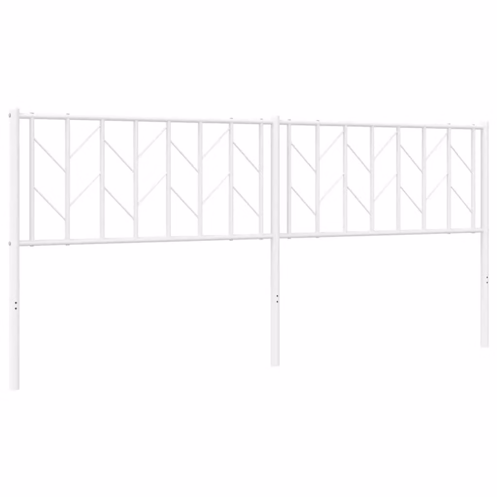 Berkfield Home Classic Metal Headboard in White, Width: 193 cm – 2