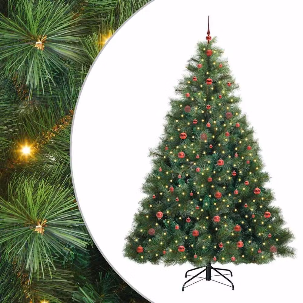 Berkfield Home Artificial Green Christmas Tree with 300 LEDs, Height: 240 cm – 2