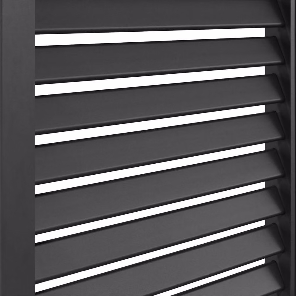 Sweekeek Lean-to Pent Pergola in Dark Grey with 3 x 130cm Louver Panels – 3