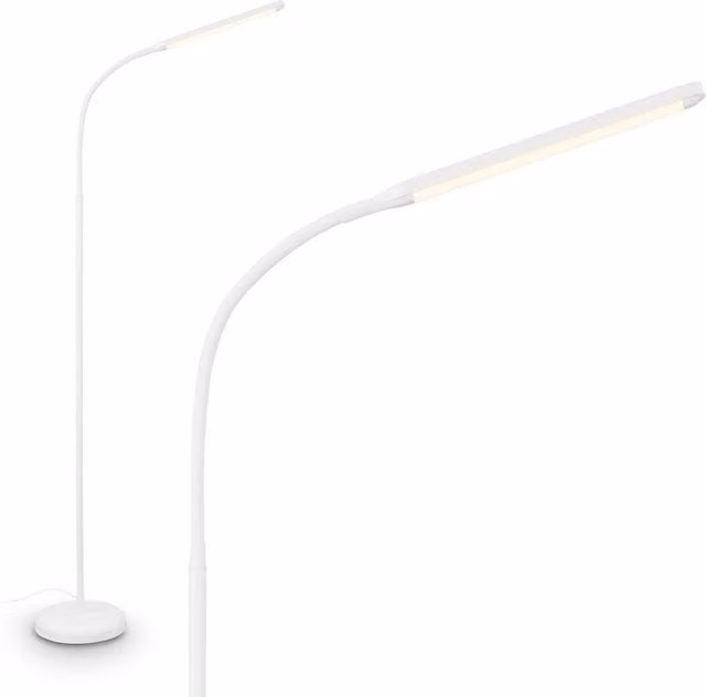 Briloner LED Floor Lamp in White, Dimmable and Adjustable with Touch Control and USB, W/D/H: 21 x 21 x 170 cm – 1
