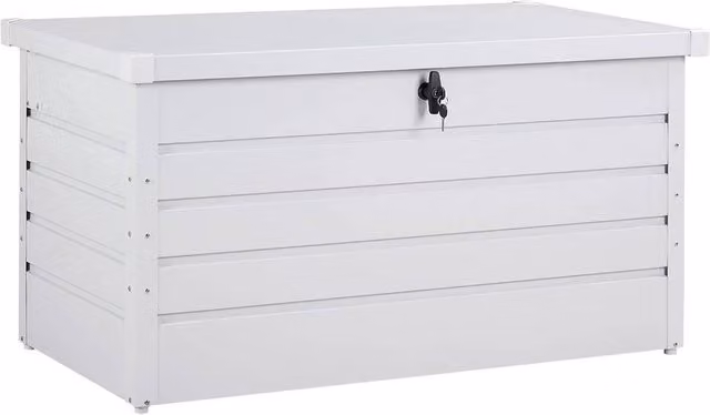 SPETLEK White Metal Outdoor Garden Storage Box, 350L, W: 100 cm, D: 60 cm