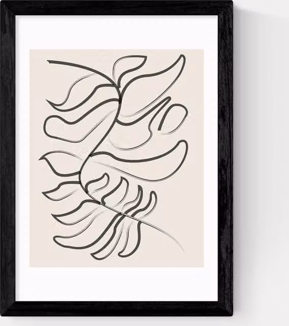 East End Prints Multicolour Floral Botanical Framed Art Print in Black
