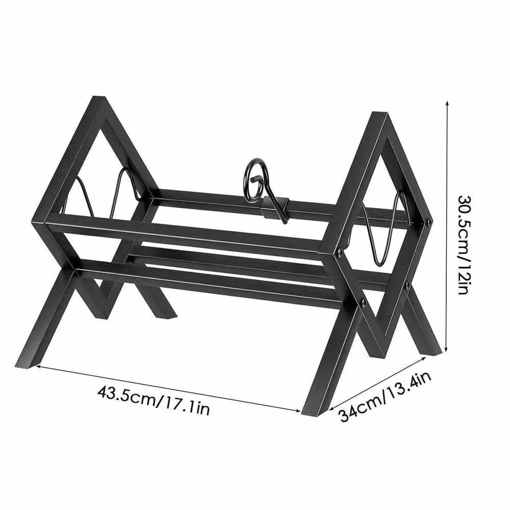 FORGEVIO Metal Record Storage Holder in Black – 3