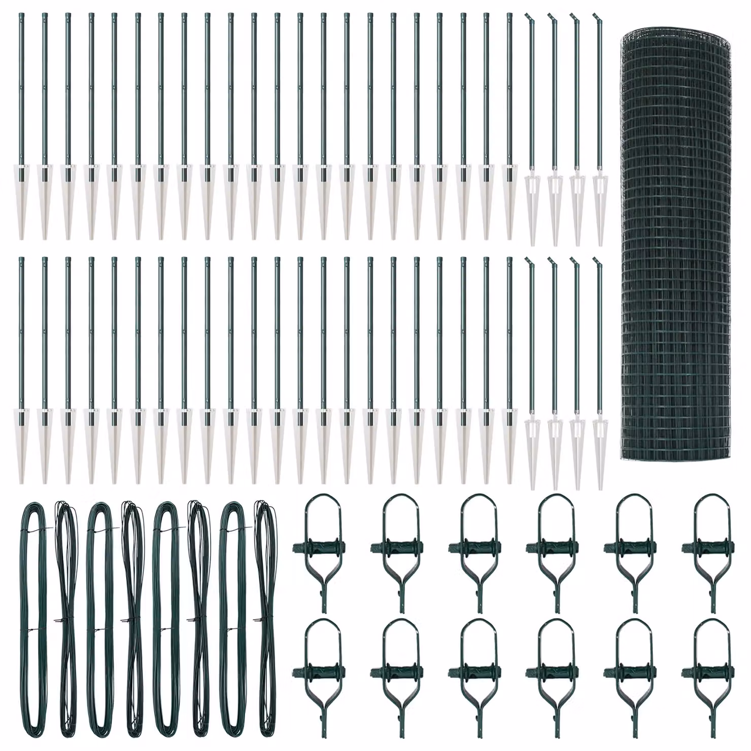 Berkfield Home Green Steel Welded Wire Fence with 13 Spike Posts, W: 40 cm, L: 100 m – 2