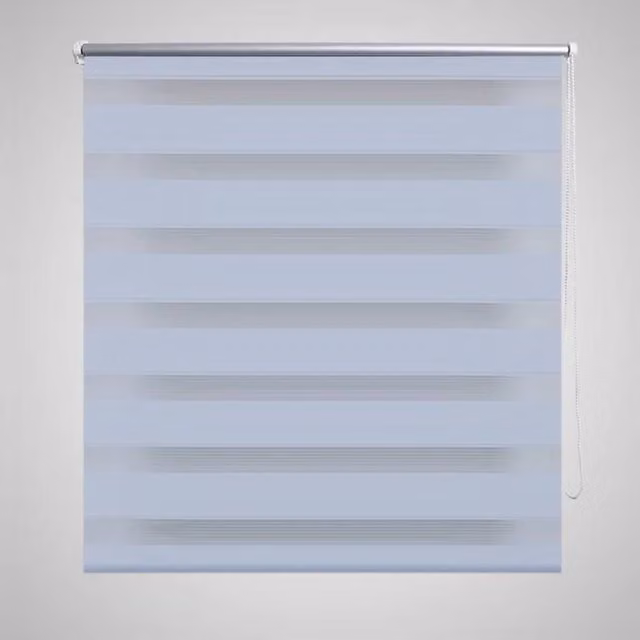 Berkfield Home White Zebra Day and Night Blind, W: 120 cm, H: 175 cm