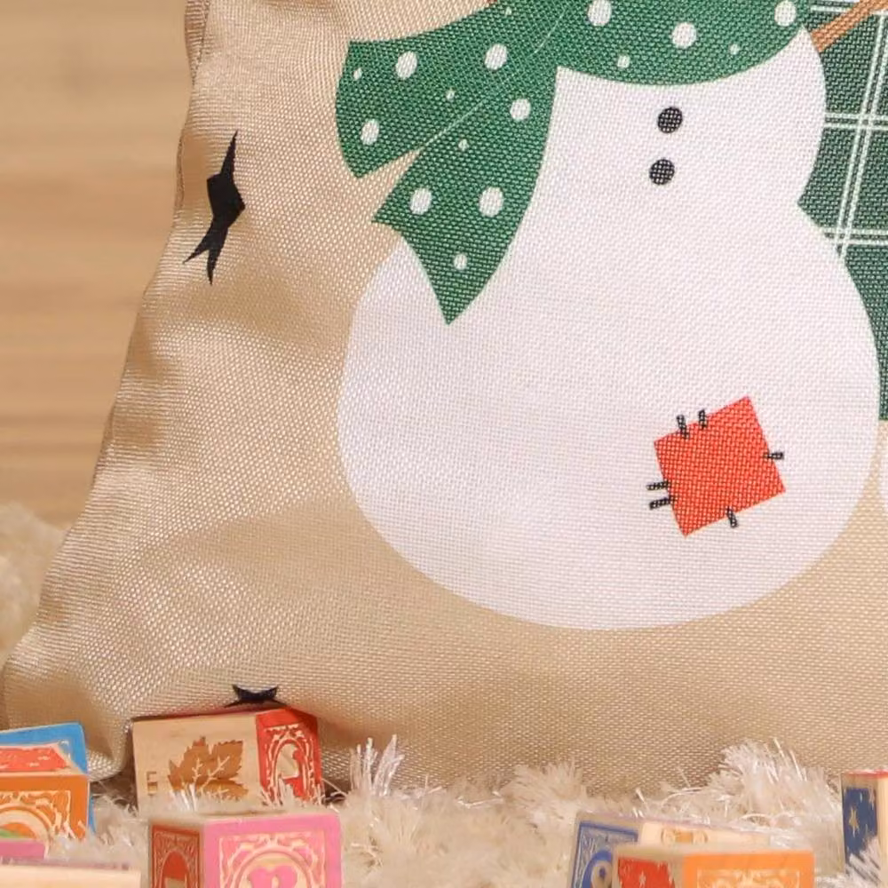 Dibor Beige and Red Giant Snowman Children's Christmas Gift Sack, W: 90 cm, D: 62 cm – 3
