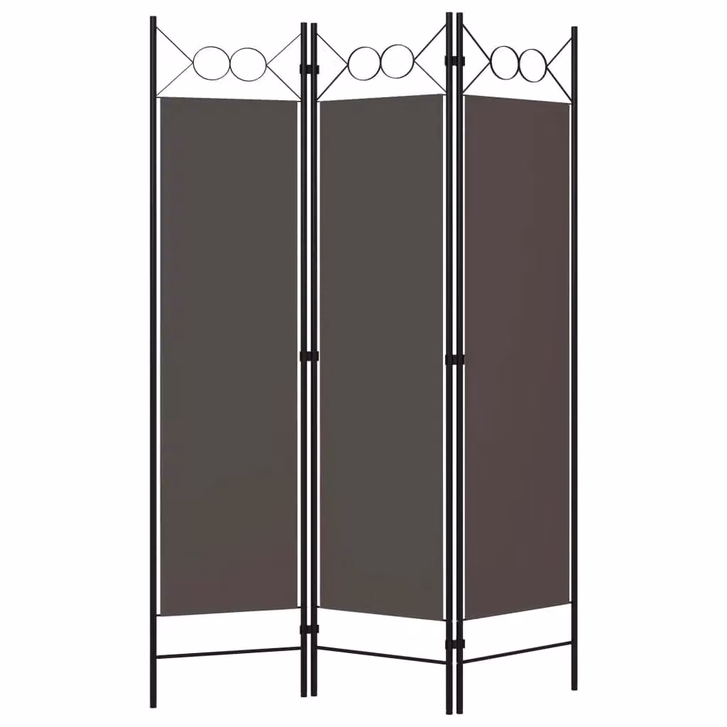 Berkfield Home 3-Panel Geometric Room Divider in Anthracite and Black, W/H: 120 x 180 cm – 2