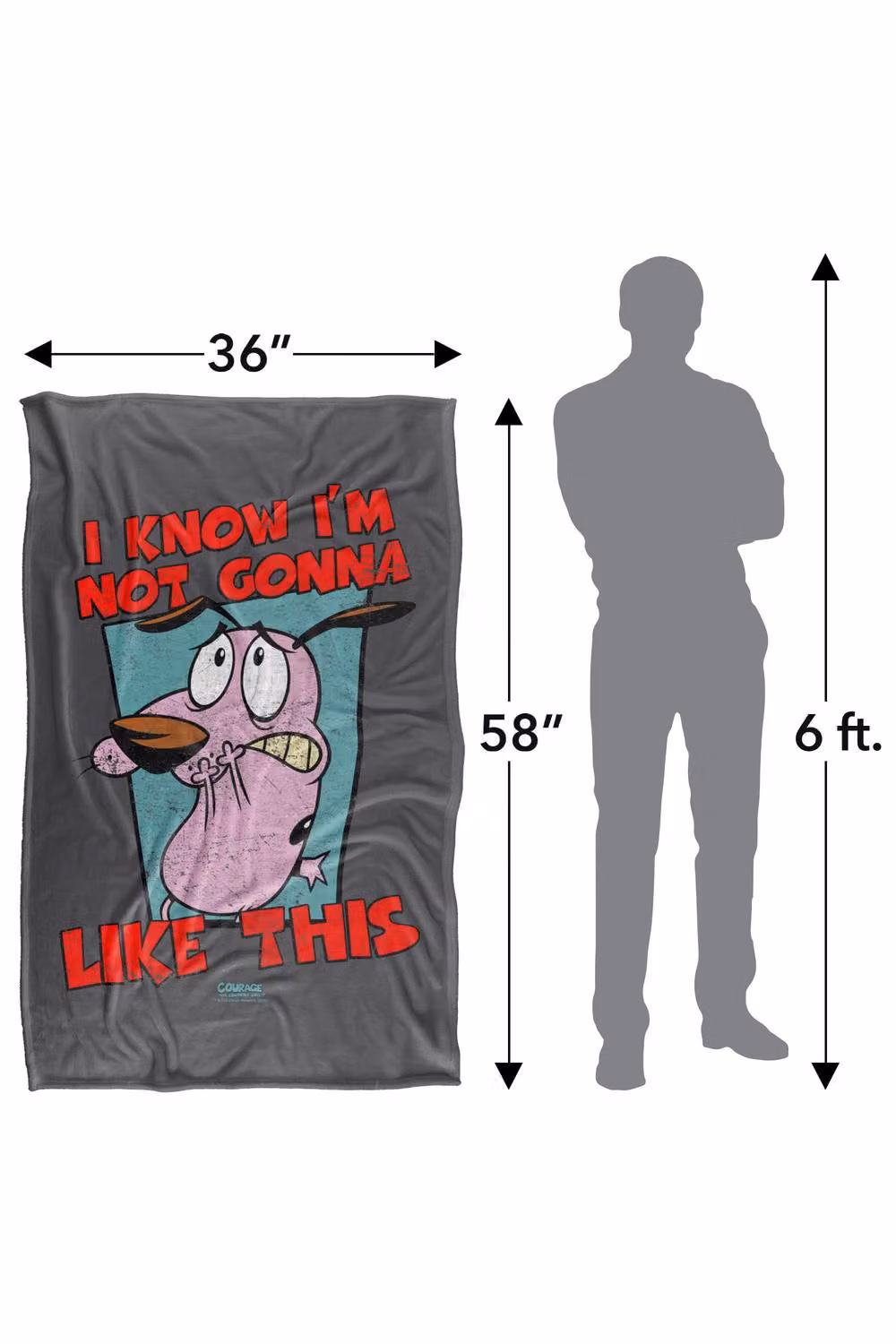 Cartoon Network Courage The Cowardly Dog Silky Touch Super Soft Fleece Throw Blanket, Multicolour, W: 152 cm, D: 127 cm – 7