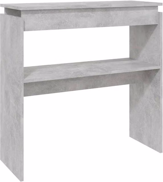 Berkfield Home Modern Console Table in Concrete Grey, W/D/H: 80 x 30 x 80 cm