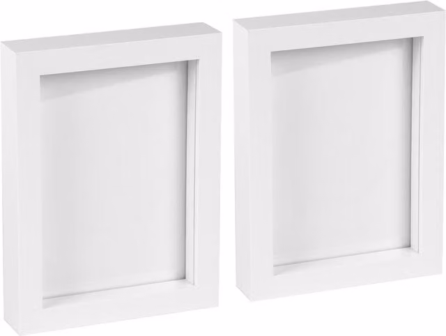 Nicola Spring White 3D Box Photo Frame for Tabletop Display