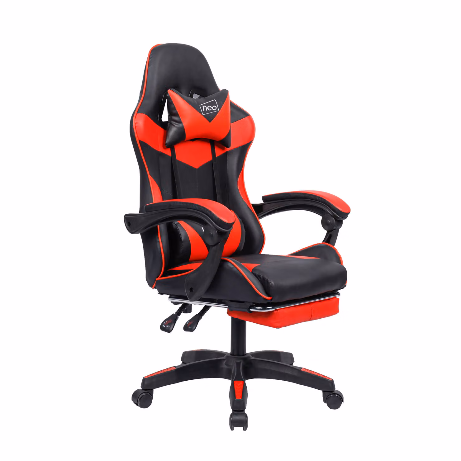 Neo GTB Red Gaming Chair with Massage, Footrest and Headrest – 3