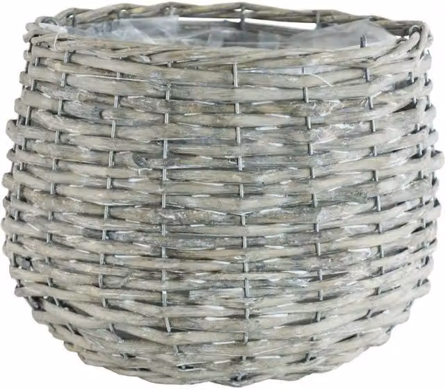 KDMD Grey Open Weave Wicker Basket 2 Pack, Diameter: 18 cm – 1