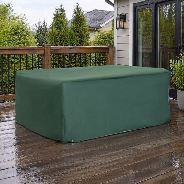 Stilvora Waterproof Green Polyester Garden Furniture Cover