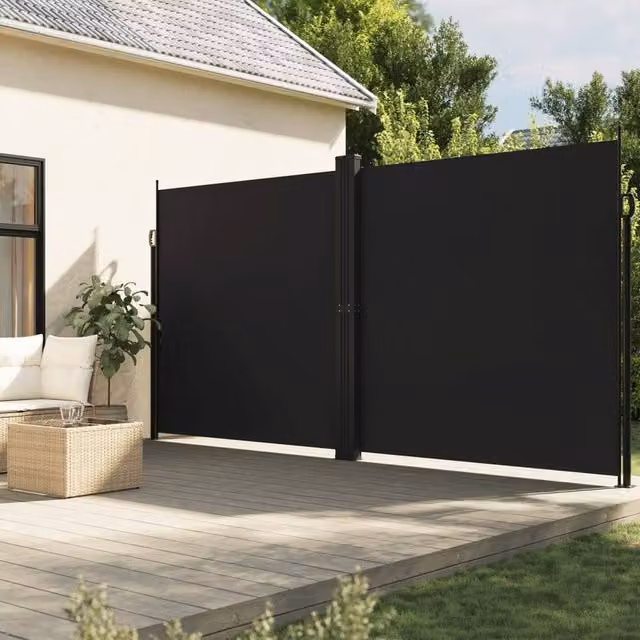 Berkfield Home Retractable Single Side Awning in Black, W/H: 600 x 200 cm – 1