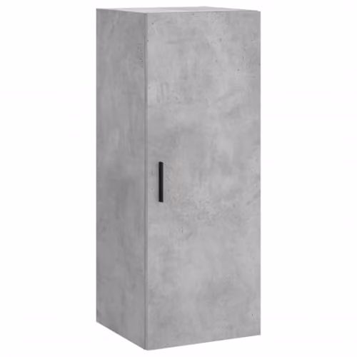 vidaXL Modern Wall Mounted Cabinet in Grey with Hinged Doors, W/D/H: 34.5 x 34 x 90 cm