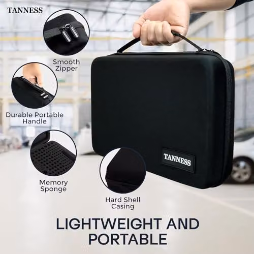 Tanness 140 Capacity Battery Storage Case with Tester in Black – 4