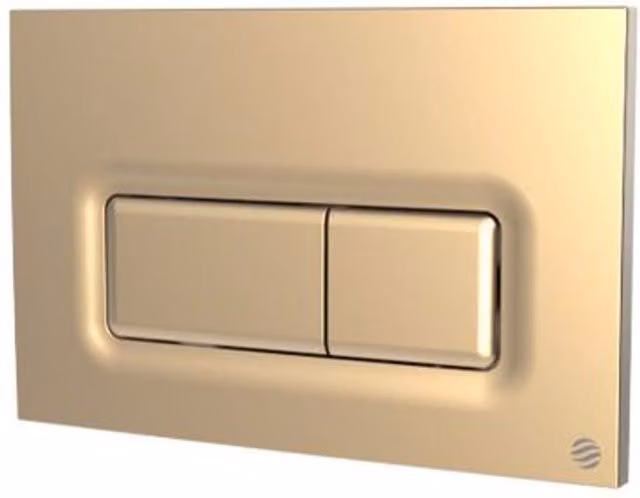 Thomas Dudley Dudley Reef Dualflush Pneumatic Flush Plate in Satin Brass Gold