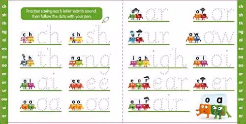 Alphablocks Letter Teams Wipe-Clean Book with Free Pen by Sweet Cherry Publishing, Multicolour – 2