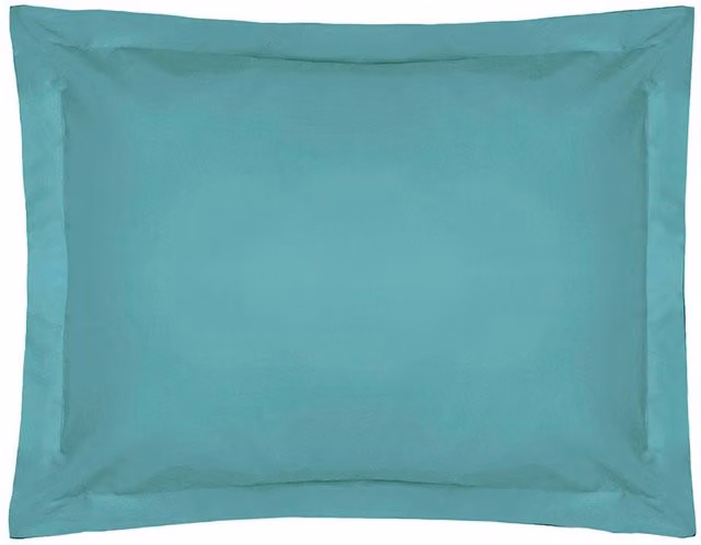 Belledorm Easy Care 200 Thread Count Cotton Polyester Percale Oxford Pillowcase in Teal