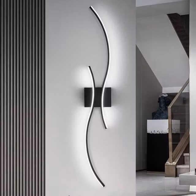 Goeco Modern LED Wall Light, Black, 27W, 6500K Cool White, W: 80 cm – 1