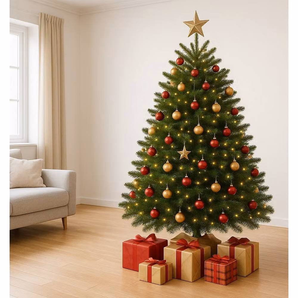 Clifton Premier Nordman Fir Christmas Tree in Green, Height: 1.5 m – 3