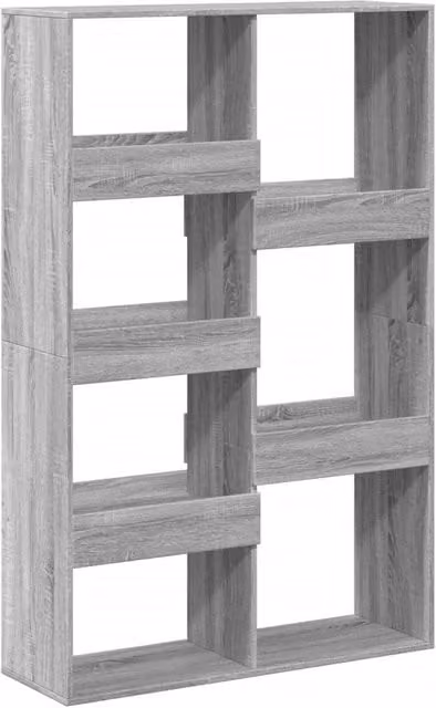 Berkfield Home Grey Sonoma Room Divider in Engineered Wood, W/D/H: 100 x 33 x 155.5 cm