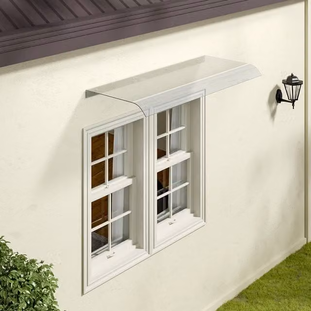 Lifeideas Transparent Outdoor Awning in White