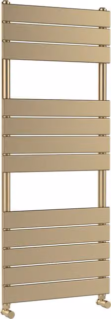 Balterley Square Flat Towel Radiator in Brushed Brass, W/H: 121.3 x 50 cm