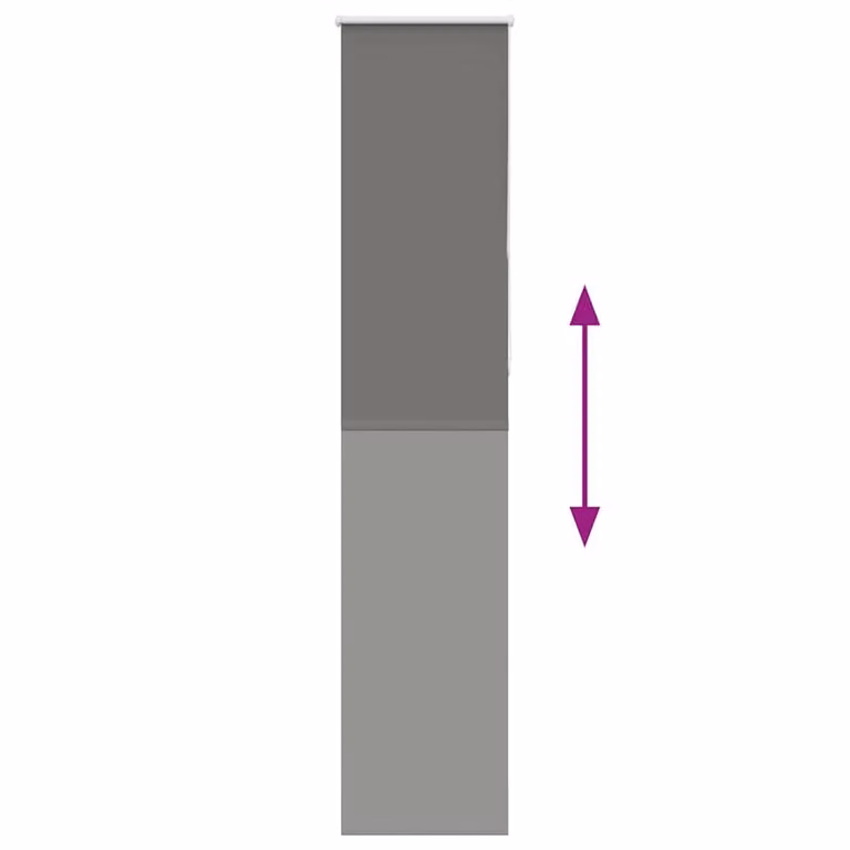 Berkfield Home Grey Blackout Roller Blind, Thermal Insulating Polyester, W: 45 cm, H: 230 cm
