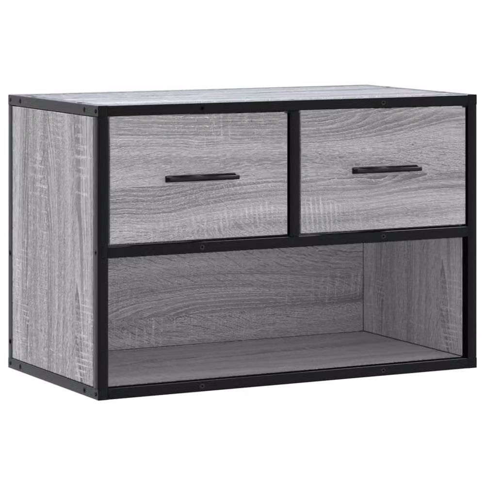 Berkfield Home Grey Sonoma TV Cabinet in Engineered Wood and Metal, W/D/H: 60 x 31 x 39.5 cm – 3