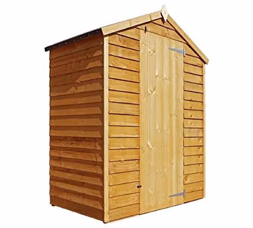Mercia Brown Overlap Apex Windowless Wooden Shed W160 x D85.9 x H191.9 cm – 1