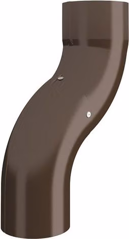 Lindab Steel One-Piece Downpipe Offset, 100 mm, Brown
