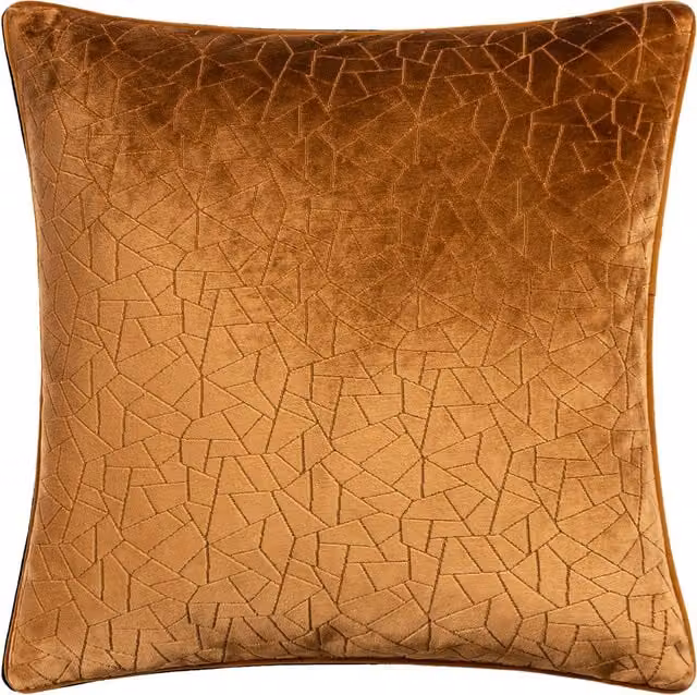 Make It A Home Malans Piped Velvet Square Cushion in Bronze