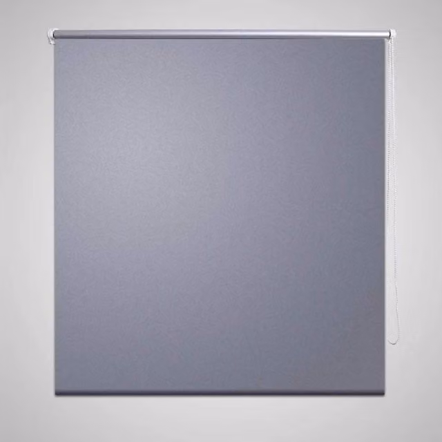 Berkfield Home Thermal Insulating Blackout Roller Blind, Grey, W: 160 cm, H: 175 cm