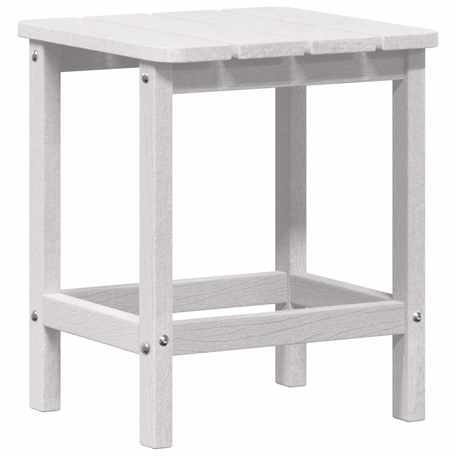 Berkfield Home Adirondack Side Table in White, W/D/H: 38 x 38 x 45 cm – 2