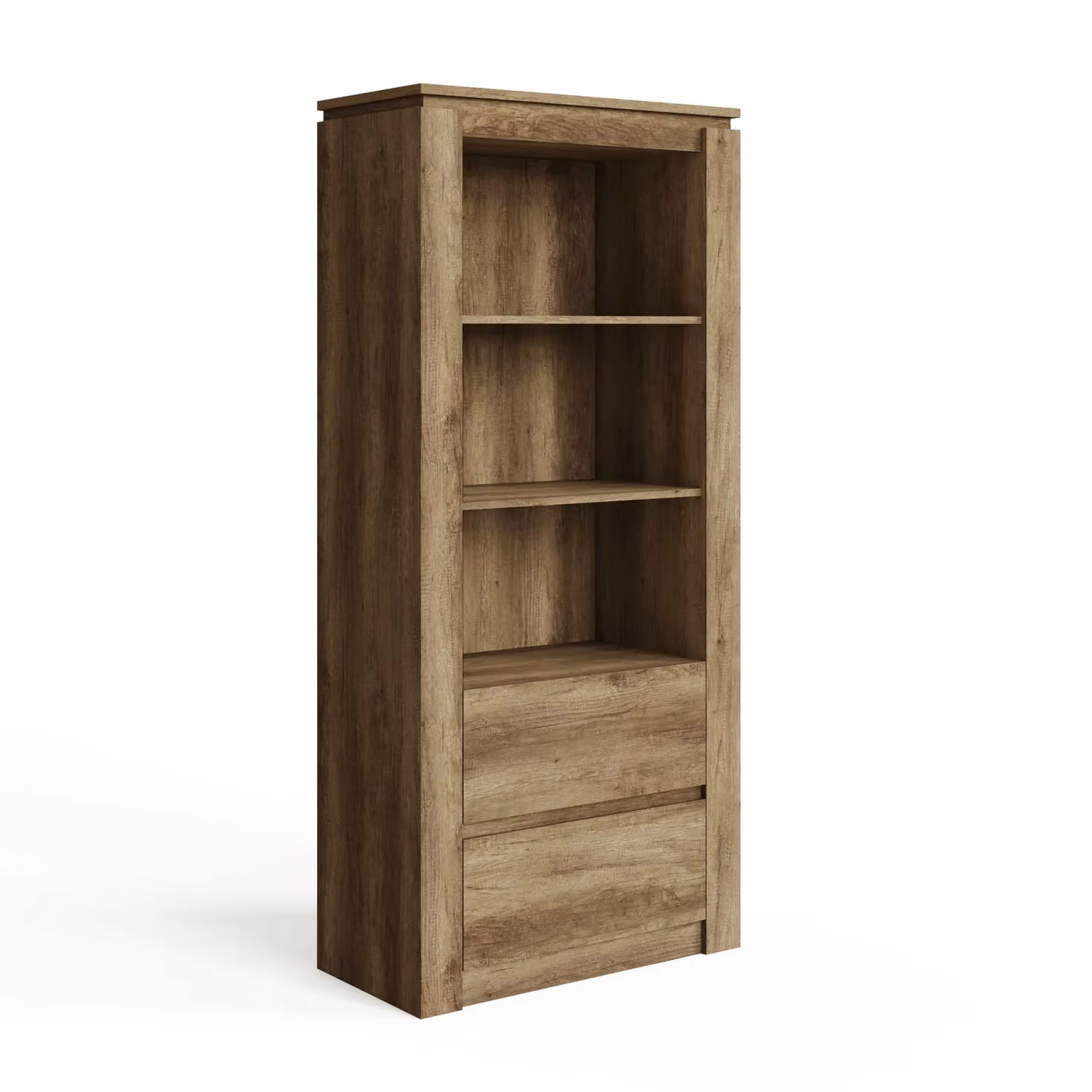 GFW Modern Brown Wood Bookcase – 4