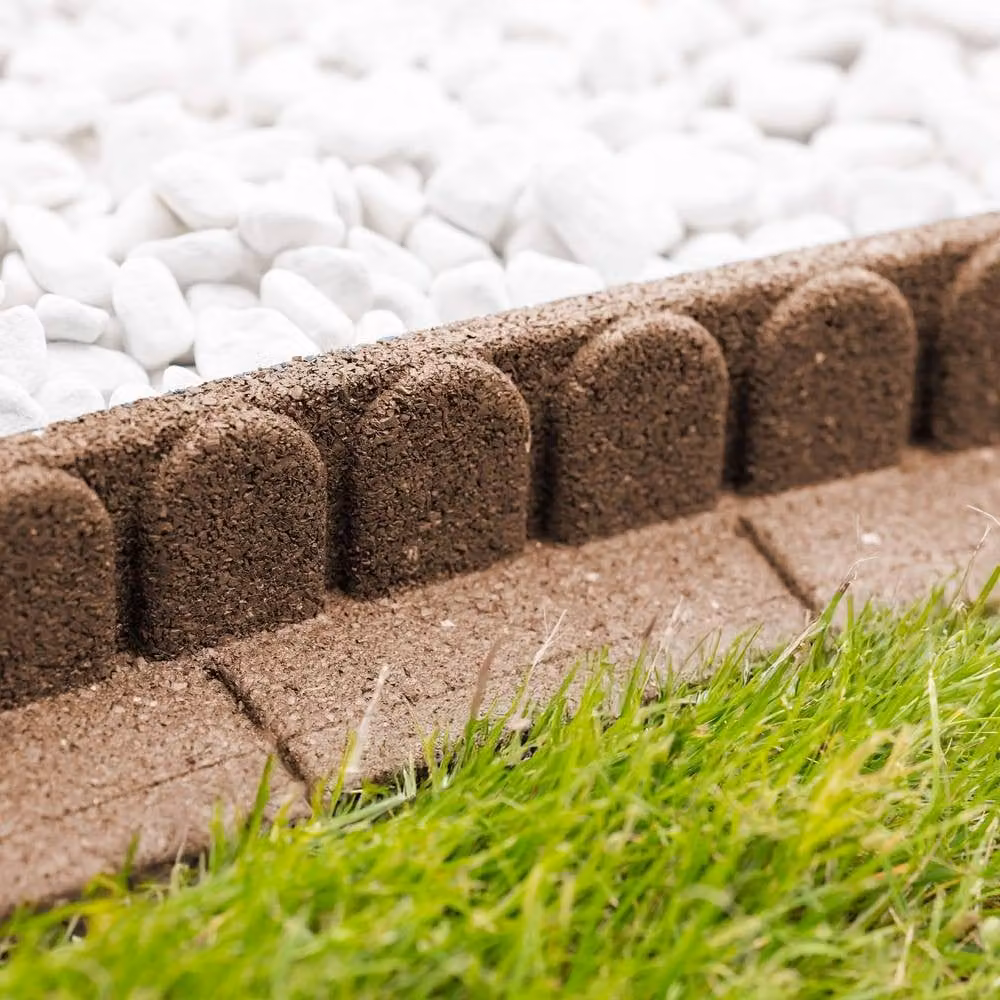 Nicoman Rubber Garden Edging Border, Brown, 120 cm – 5