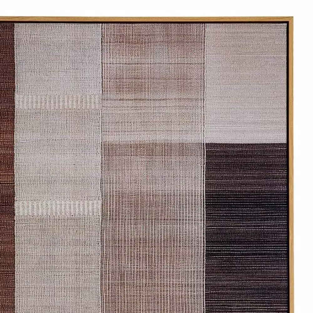 Hill Interiors Multicolour Abstract Geometric Hand-Painted Framed Canvas Print – 2