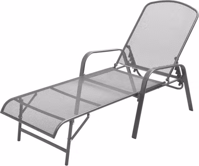 Berkfield Home Sun Lounger Set with Table, Anthracite Grey Powder Coated Steel and Textilene Fabric – 1