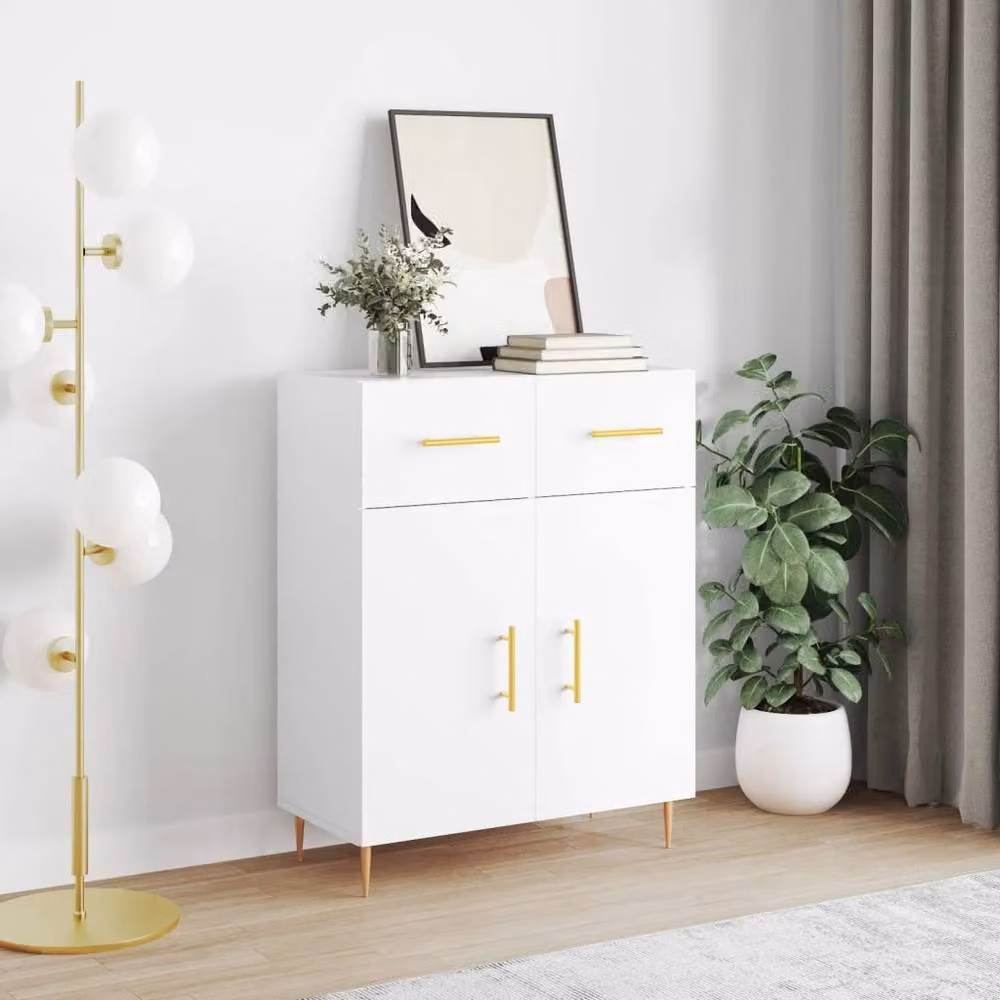 Berkfield Home Modern White Sideboard, W/D/H: 69.5 x 34 x 90 cm – 2