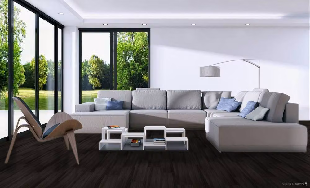 Luvanto Wood Effect Glue Down Luxury Vinyl Tile Plank in Jet Black 2.5mm – 2